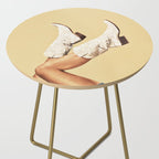 These Boots - Glitter Yellow & Tan Side Table Gallery Image 2