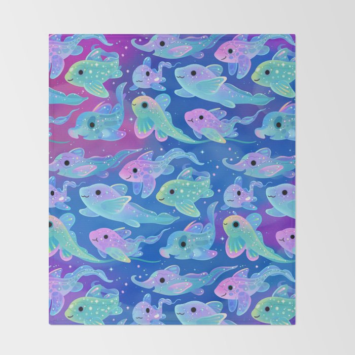 Chimaera (Ghost sharks) Throw Blanket Gallery Image 2