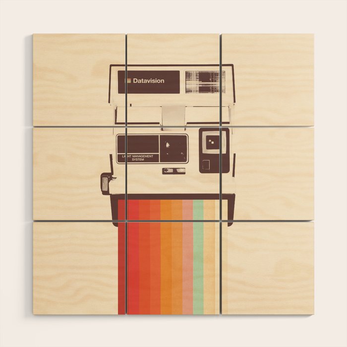 Instant Camera Rainbow Wood Wall Art Gallery Image 1
