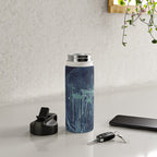 Deep Blue Abstract Circle Water Bottle Gallery Image 4
