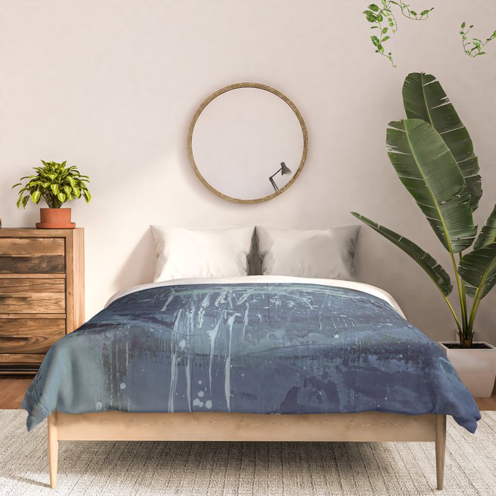 Deep Blue Abstract Circle Comforter Gallery Image 3