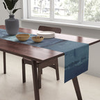 Deep Blue Abstract Circle Table Runner Gallery Image 2
