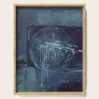 Deep Blue Abstract Circle Serving Tray Gallery Image 1