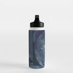 Deep Blue Abstract Circle Water Bottle Gallery Image 3
