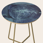Deep Blue Abstract Circle Side Table Gallery Image 2