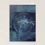 Deep Blue Abstract Circle Stationery Card Gallery Image 2