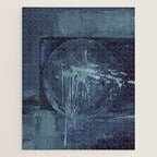 Deep Blue Abstract Circle Jigsaw Puzzle Gallery Image 1