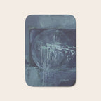 Deep Blue Abstract Circle Bath Mat Gallery Image 1