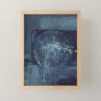 Deep Blue Abstract Circle Mini Art Print Gallery Image 1
