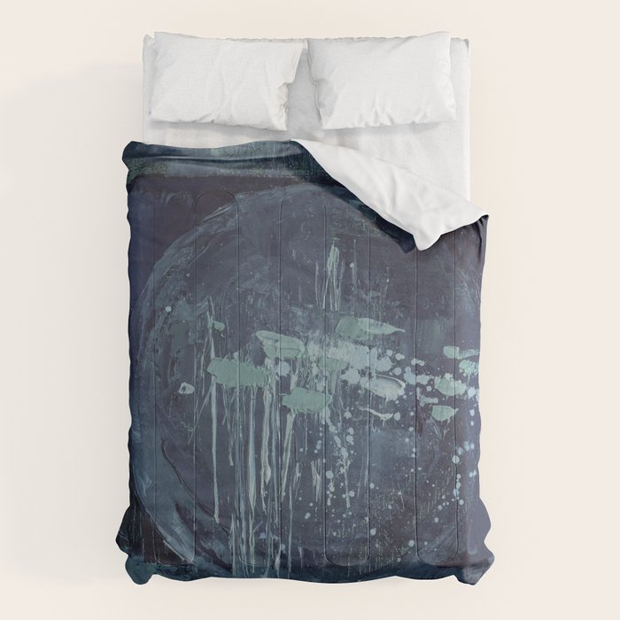 Deep Blue Abstract Circle Comforter Gallery Image 6