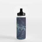 Deep Blue Abstract Circle Water Bottle Gallery Image 2