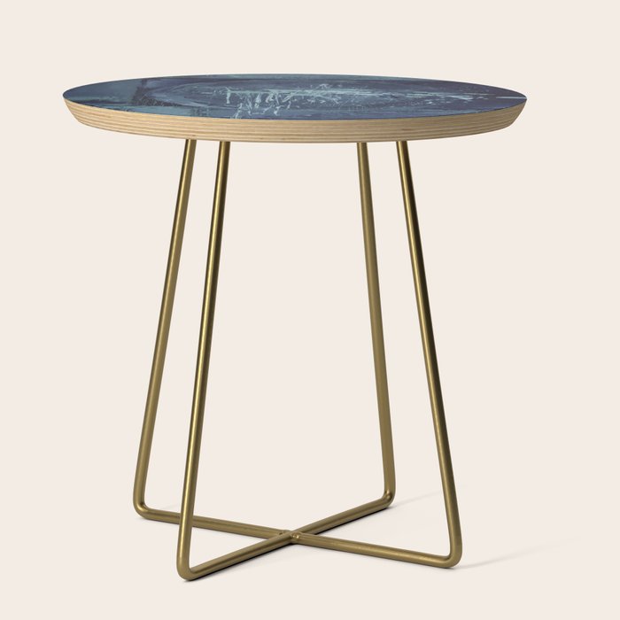Deep Blue Abstract Circle Side Table Gallery Image 1