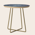Deep Blue Abstract Circle Side Table Gallery Image 1