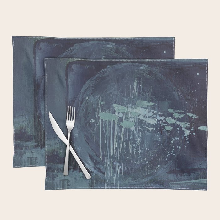Deep Blue Abstract Circle Placemat Gallery Image 1
