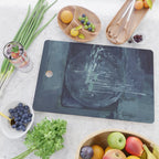 Deep Blue Abstract Circle Cutting Board Gallery Image 2