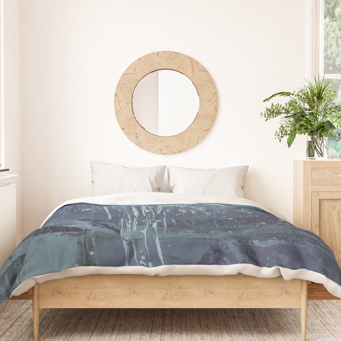 Deep Blue Abstract Circle Duvet Cover Gallery Image 3