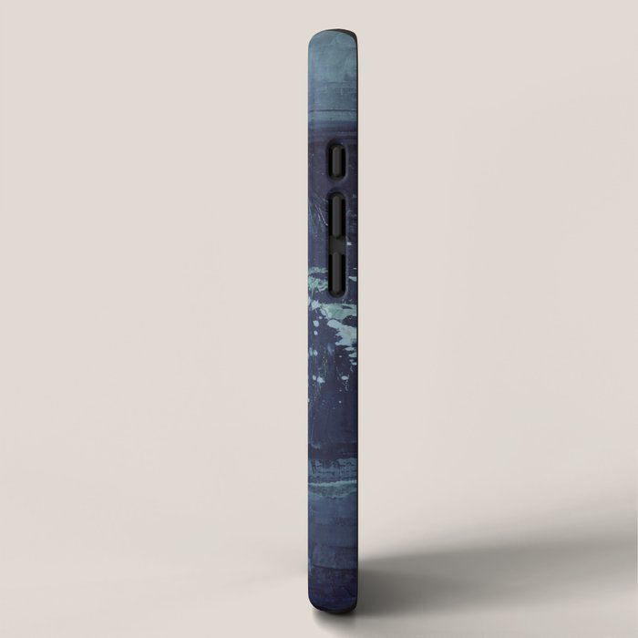 Deep Blue Abstract Circle iPhone Case Gallery Image 2