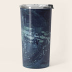 Deep Blue Abstract Circle Travel Mug Gallery Image 2