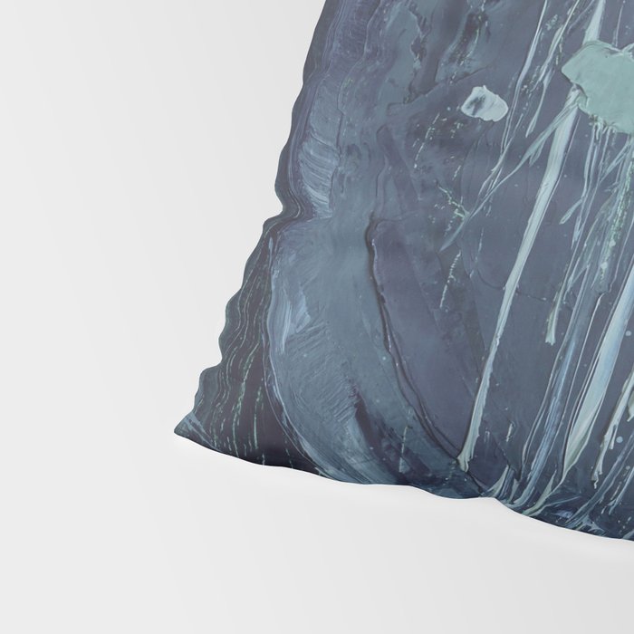 Deep Blue Abstract Circle Pillow Sham Gallery Image 4