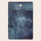 Deep Blue Abstract Circle Cutting Board Gallery Image 1