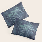 Deep Blue Abstract Circle Pillow Sham Gallery Image 3