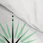 Mid Century Meow Retro Atomic Cats - w/ Mint on White Comforter Gallery Image 4