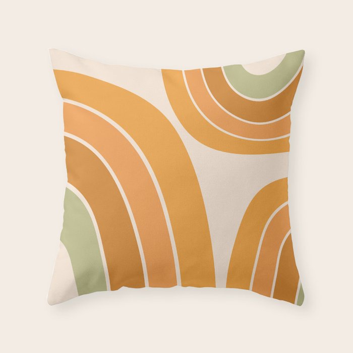 Mid Century Mod arcs Throw Pillow Gallery Image 1