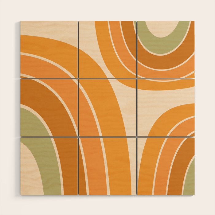 Mid Century Mod arcs Wood Wall Art Gallery Image 1