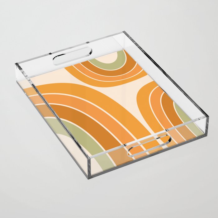 Mid Century Mod arcs Acrylic Tray Gallery Image 1