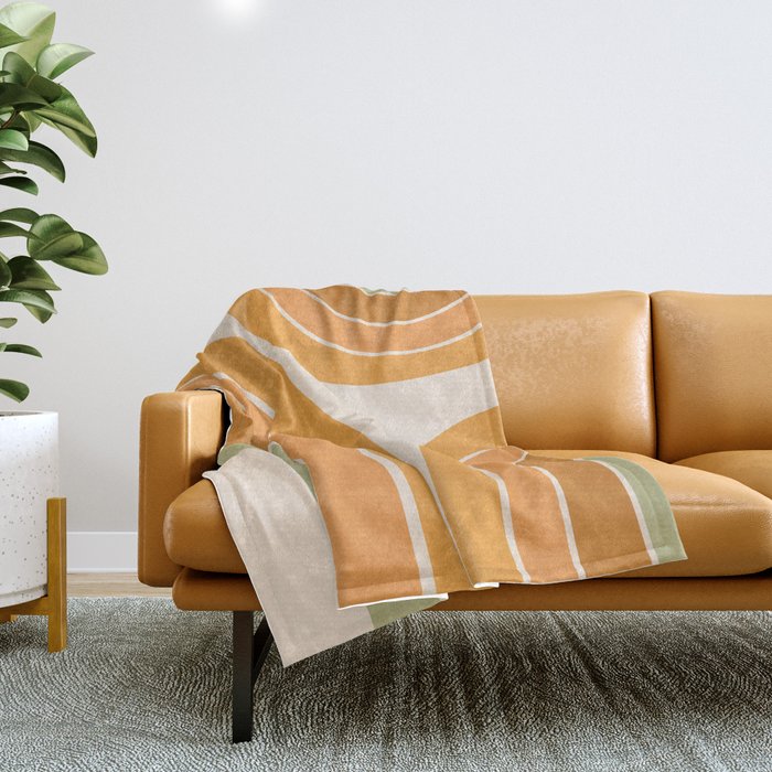 Mid Century Mod arcs Throw Blanket Gallery Image 1