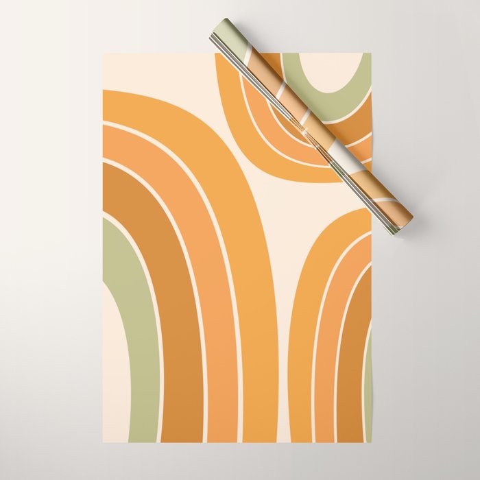 Mid Century Mod arcs Wrapping Paper Gallery Image 1