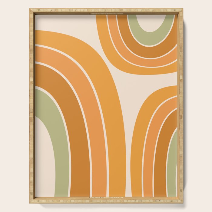 Mid Century Mod arcs Serving Tray Gallery Image 1