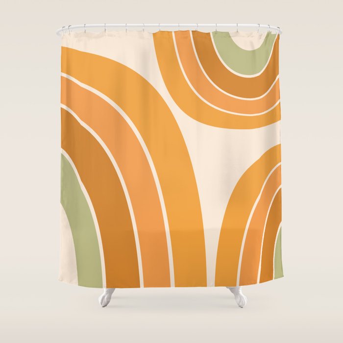 Mid Century Mod arcs Shower Curtain Gallery Image 1