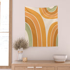 Mid Century Mod arcs Wall Tapestry Gallery Image 2