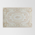 Antique French Aubusson Vintage Rose Floral Rug Gallery Image 2