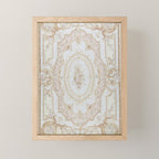 Antique French Aubusson Vintage Rose Floral Mini Art Print Gallery Image 1
