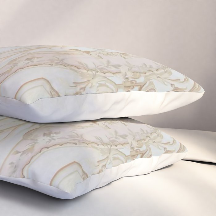 Antique French Aubusson Vintage Rose Floral Pillow Sham Gallery Image 3