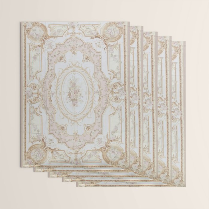 Antique French Aubusson Vintage Rose Floral Wrapping Paper Gallery Image 3
