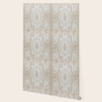 Antique French Aubusson Vintage Rose Floral Wallpaper Gallery Image 2