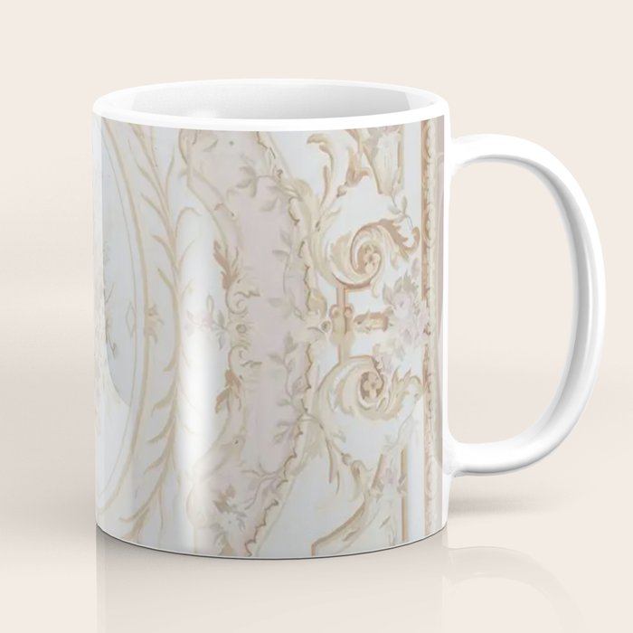 Antique French Aubusson Vintage Rose Floral Coffee Mug Gallery Image 1
