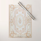Antique French Aubusson Vintage Rose Floral Wrapping Paper Gallery Image 1