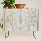Antique French Aubusson Vintage Rose Floral Credenza Gallery Image 1