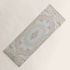 Antique French Aubusson Vintage Rose Floral Yoga Mat Gallery Image 1