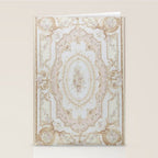 Antique French Aubusson Vintage Rose Floral Stationery Card Gallery Image 2