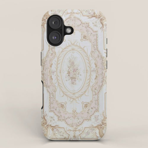 Antique French Aubusson Vintage Rose Floral Iphone Case Gallery Image 1