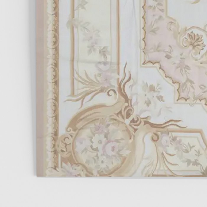 Antique French Aubusson Vintage Rose Floral Poster Gallery Image 3
