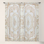 Antique French Aubusson Vintage Rose Floral Window Curtain Gallery Image 5