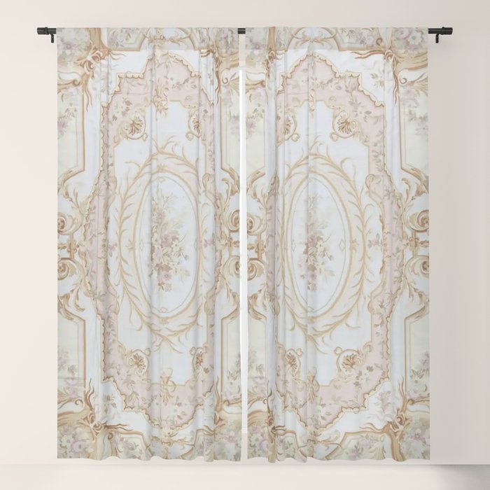 Antique French Aubusson Vintage Rose Floral Window Curtain Gallery Image 5