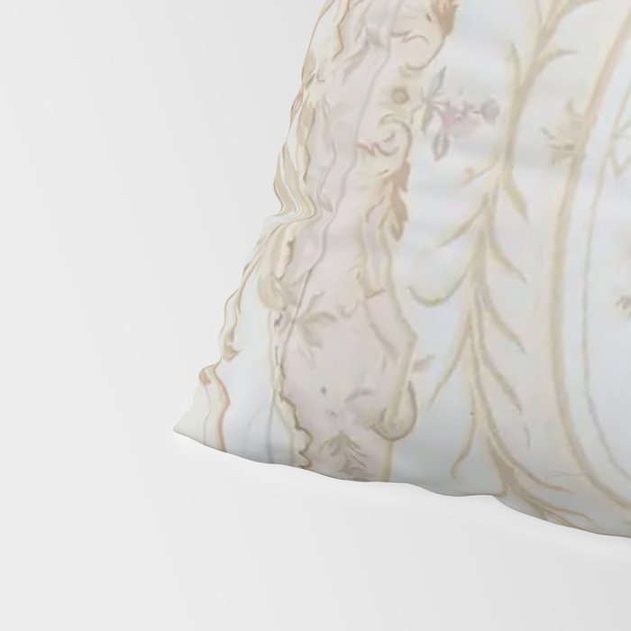 Antique French Aubusson Vintage Rose Floral Pillow Sham Gallery Image 4