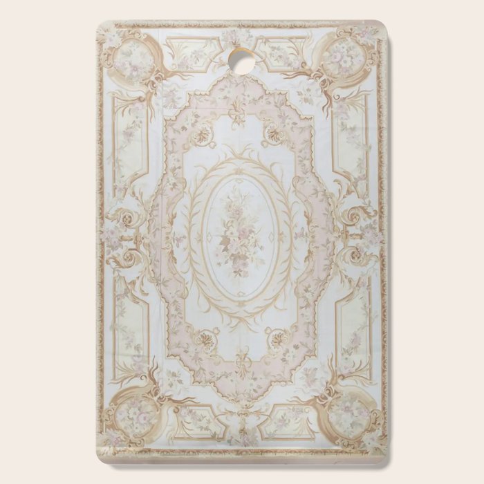 Antique French Aubusson Vintage Rose Floral Cutting Board Gallery Image 1